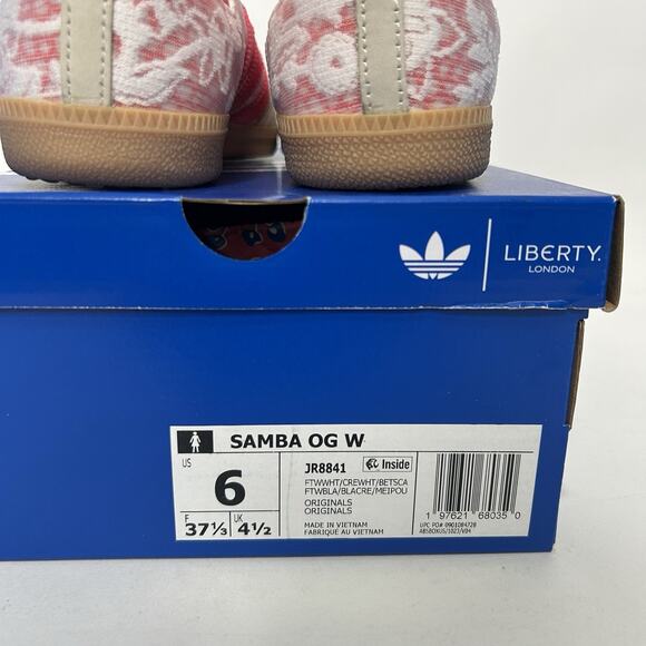 Adidas Samba OG X Liberty London - “Better Scarlet” JR8841 - Picture 5 of 6
